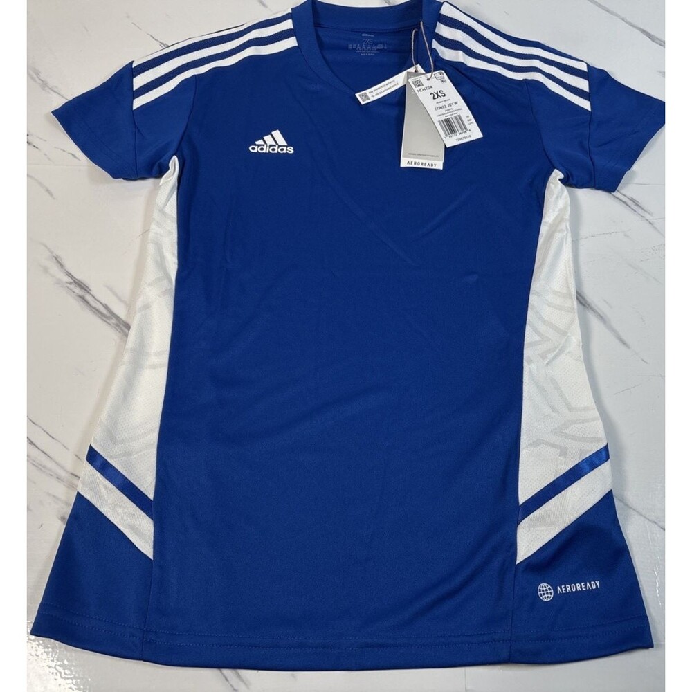 Adidas Women Jerseys Football Soccer Football Blue White Size XSmall